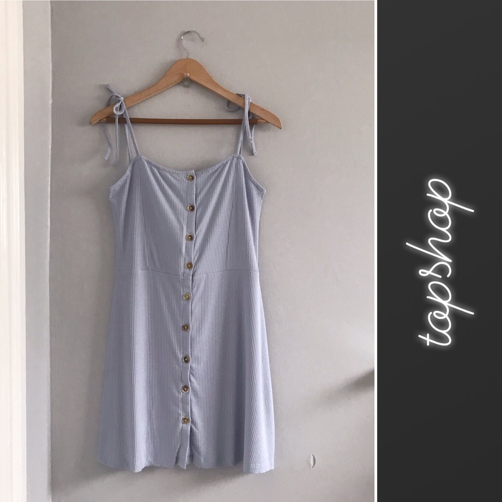 🏝️Topshop Ribbed Button Down Mini Dress NWT • 10